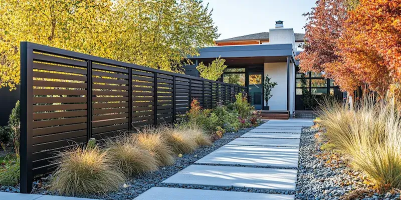 Moderne Zäune aus Polen